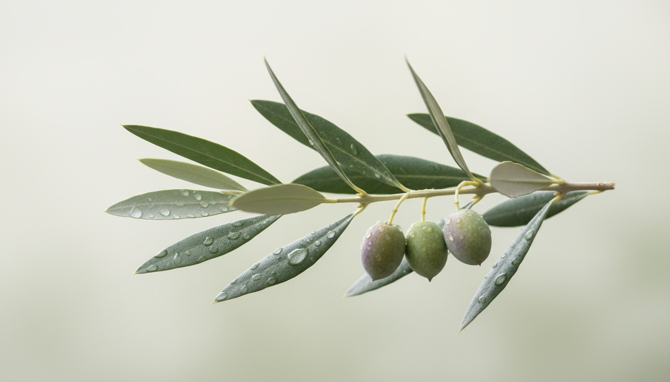 Olive sprig — source of oleuropein and hydroxytyrosol in olive leaf extract